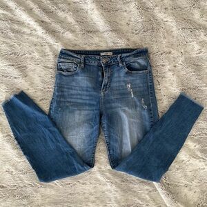 Cello Distressed Blue Skinny Jeans